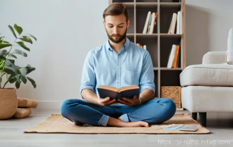 뇌 건강을 위한 영양소 연구 동향 - **Mindful eating experience promoting gut-brain connection.**
    A close-up, warm-toned shot focusi...